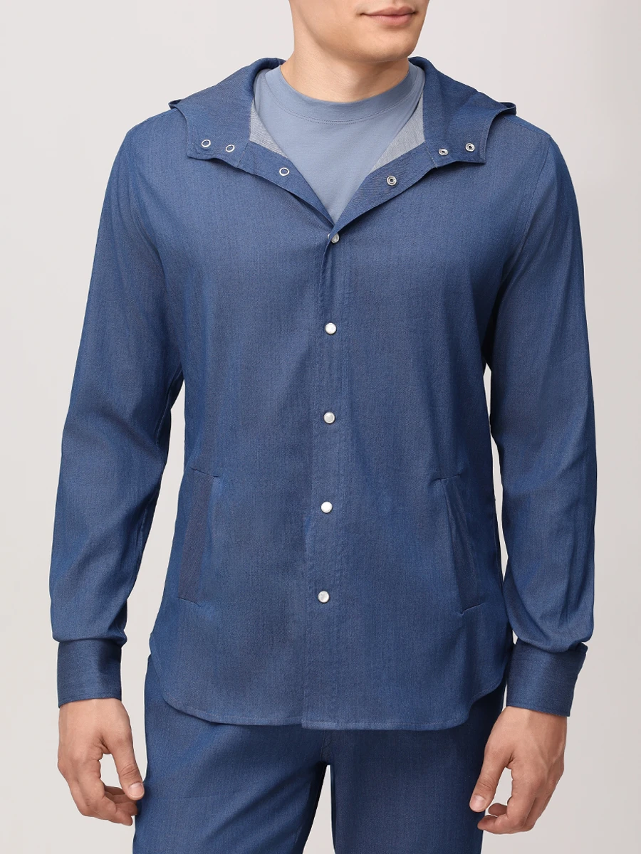 Костюм хлопковый KITON UMCMARH0922702001/UPSHORLH0922702000 Синий  Фото 4