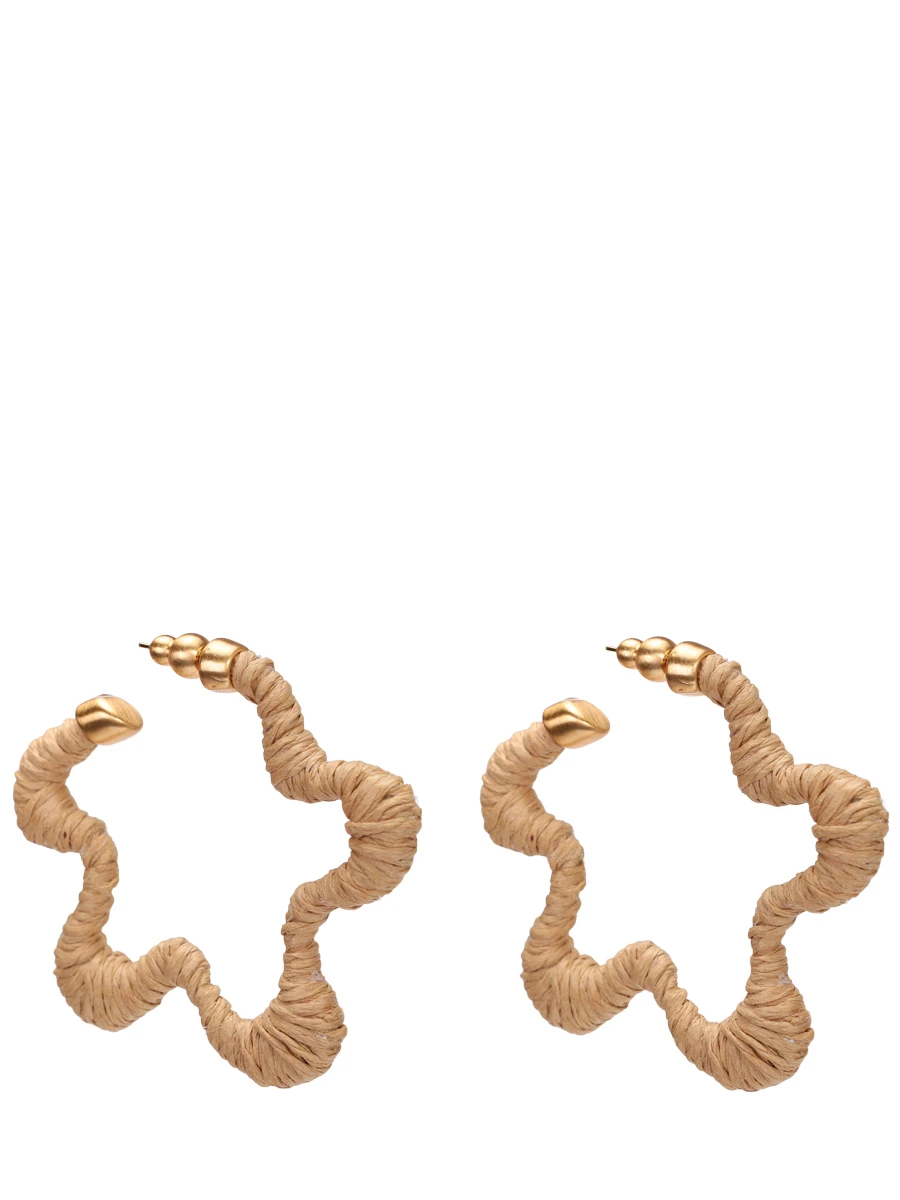 

Серьги из рафии, Бежевый, ER3506RF1631