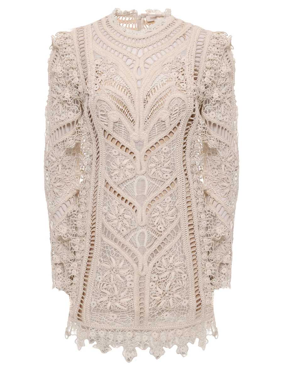 Платье кружевное ZIMMERMANN 3133DS251 Кремовый 