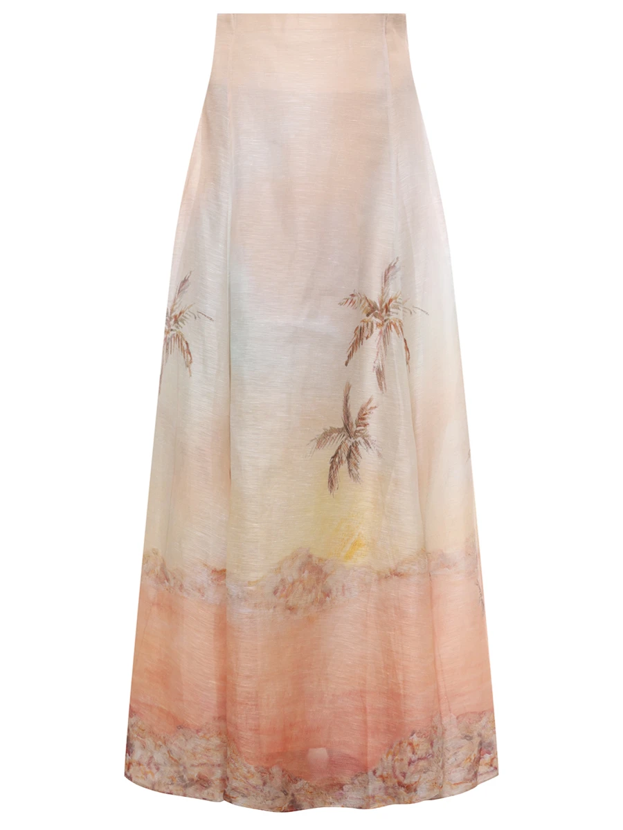 

Юбка изо льна и шелка, Мультиколор, 3267SS251