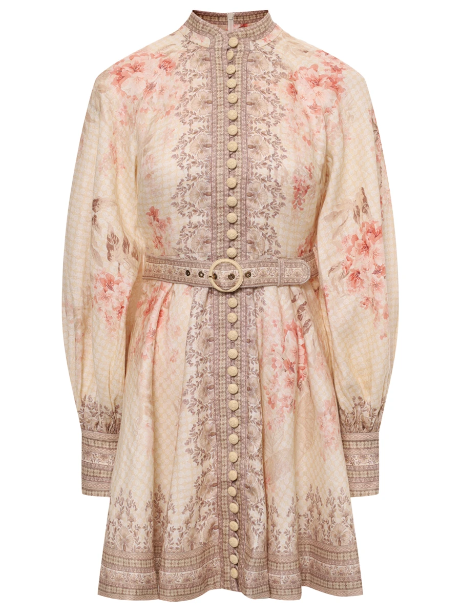 Платье льняное ZIMMERMANN 3970DS251 Цветочный принт 