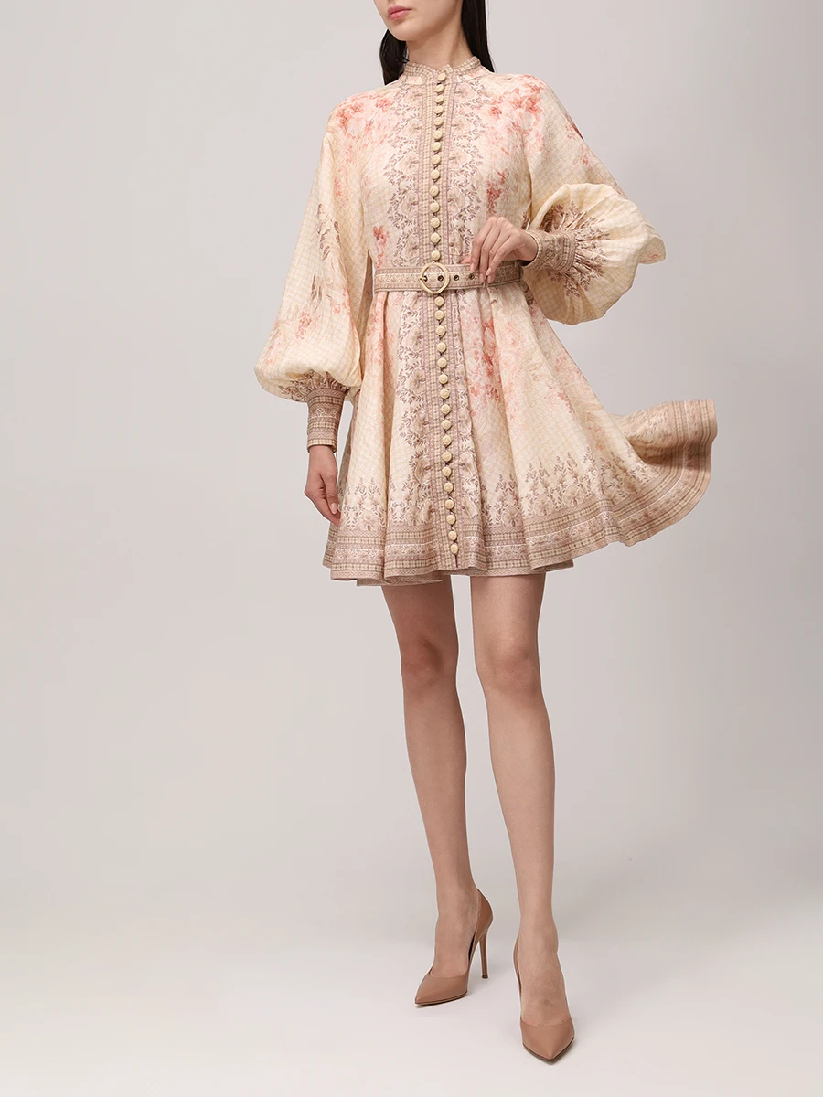 Платье льняное ZIMMERMANN 3970DS251 Цветочный принт  Фото 2