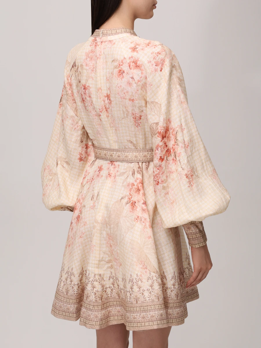 Платье льняное ZIMMERMANN 3970DS251 Цветочный принт  Фото 3