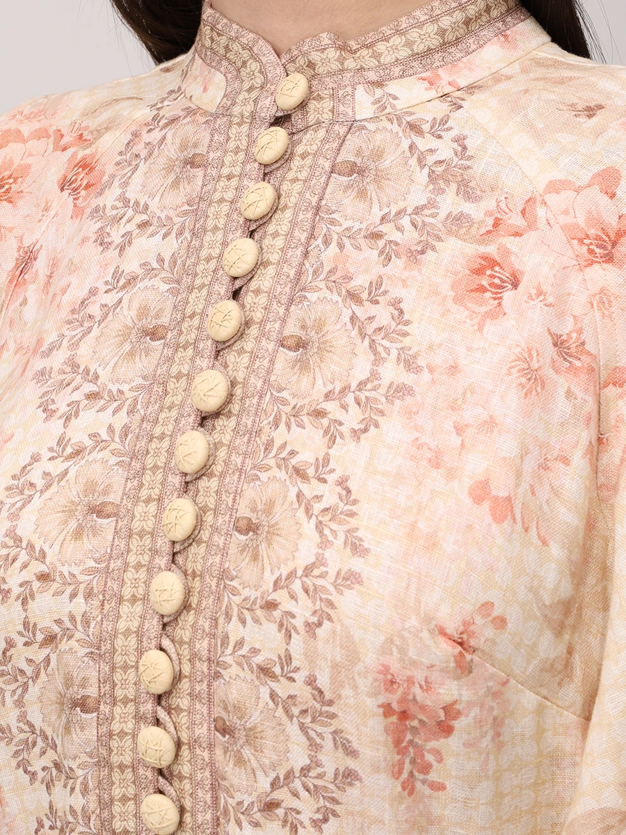 Платье льняное ZIMMERMANN 3970DS251 Цветочный принт  Фото 5