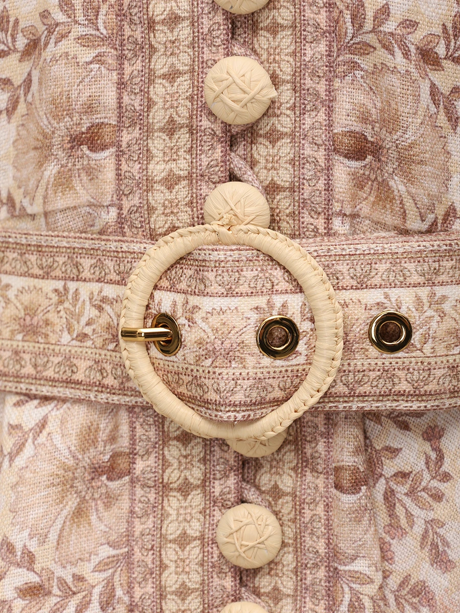 Платье льняное ZIMMERMANN 3970DS251 Цветочный принт  Фото 6