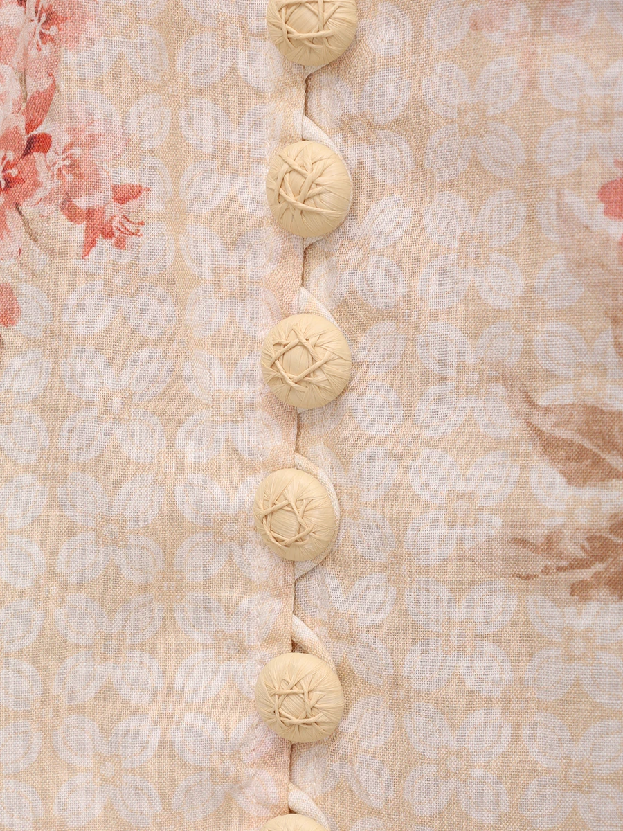 

Блуза из рами, Цветочный принт, 3979TS251