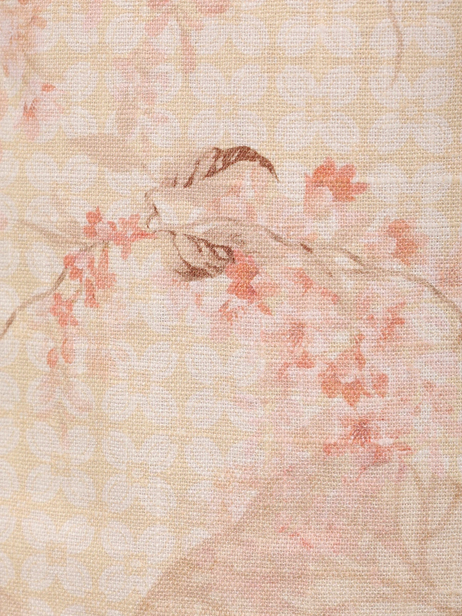 Юбка льняная ZIMMERMANN 9995SS251 Цветочный принт  Фото 6