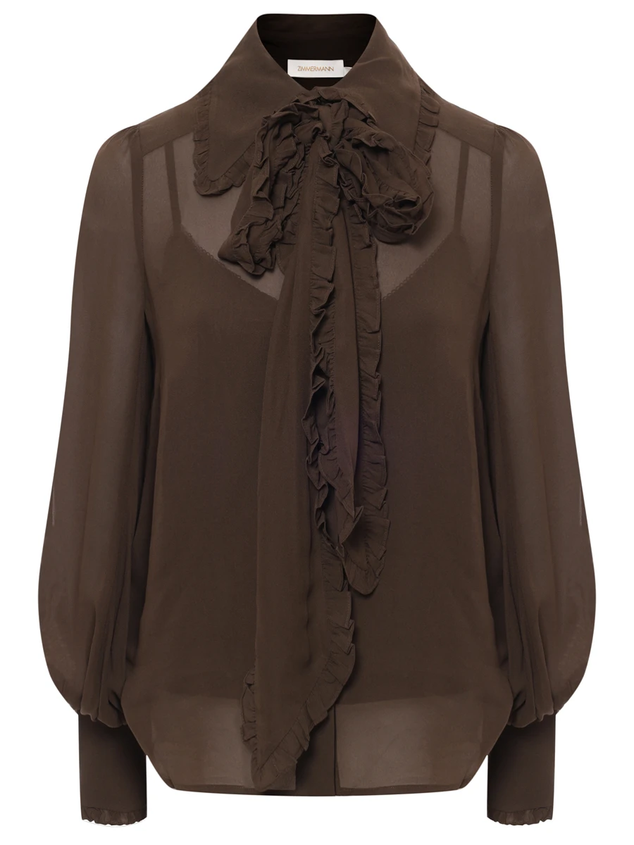 

Блуза из вискозы, Коричневый, 4022TS251