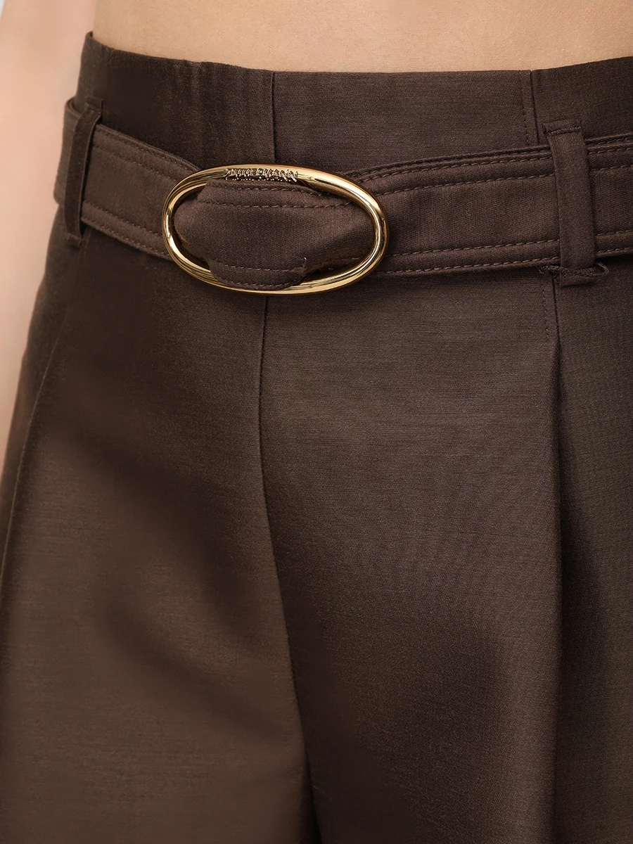 Шорты шерстяные ZIMMERMANN 2949AS251 Коричневый  Фото 5