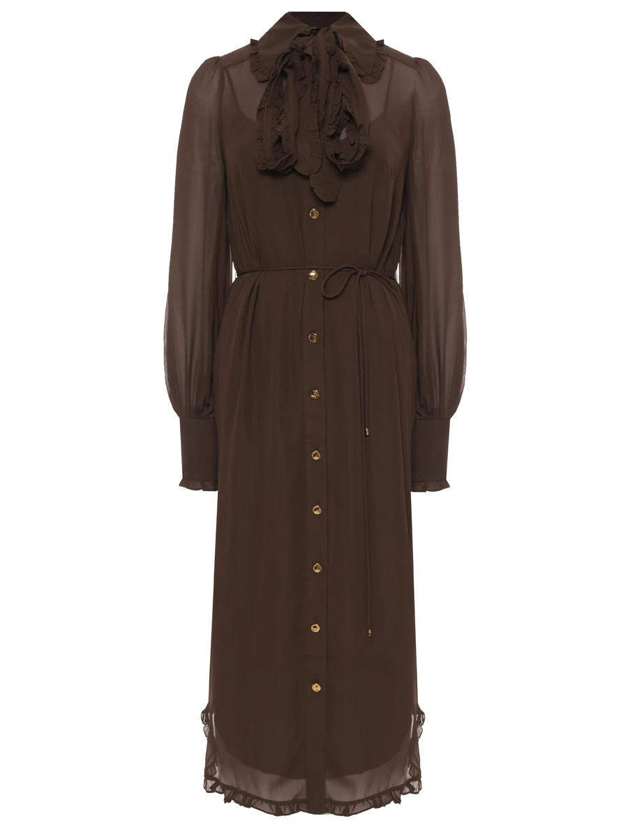 Платье из вискозы ZIMMERMANN 4126DS25R Коричневый 