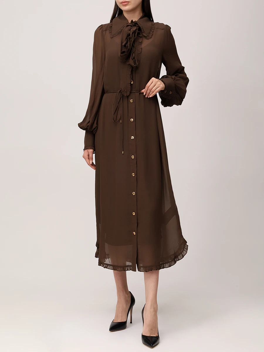 Платье из вискозы ZIMMERMANN 4126DS25R Коричневый  Фото 2