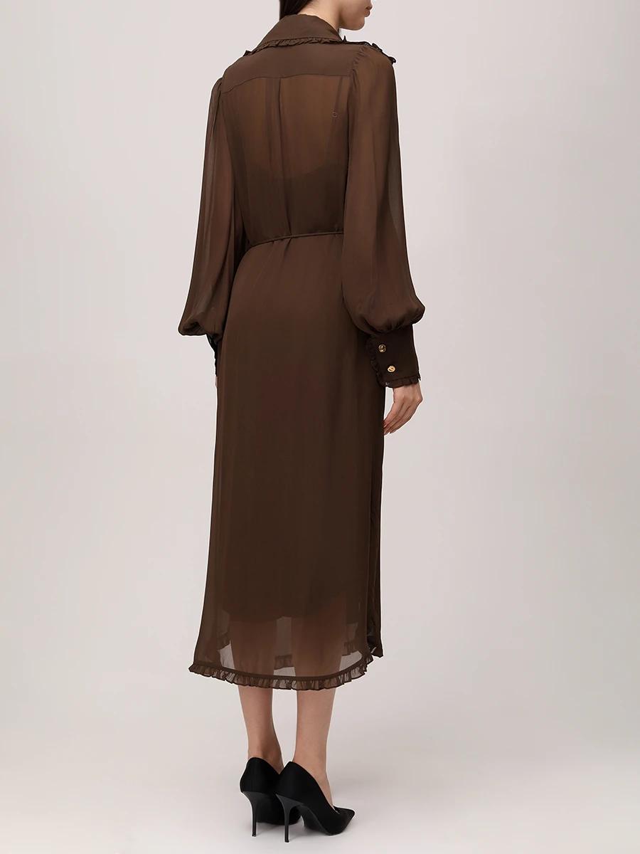 Платье из вискозы ZIMMERMANN 4126DS25R Коричневый  Фото 3