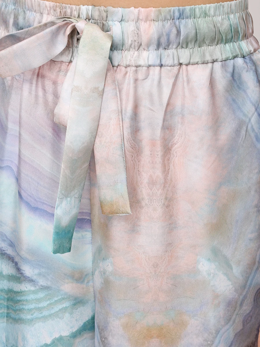 Брюки шелковые ZIMMERMANN 4021PS251 Голубой  Фото 5