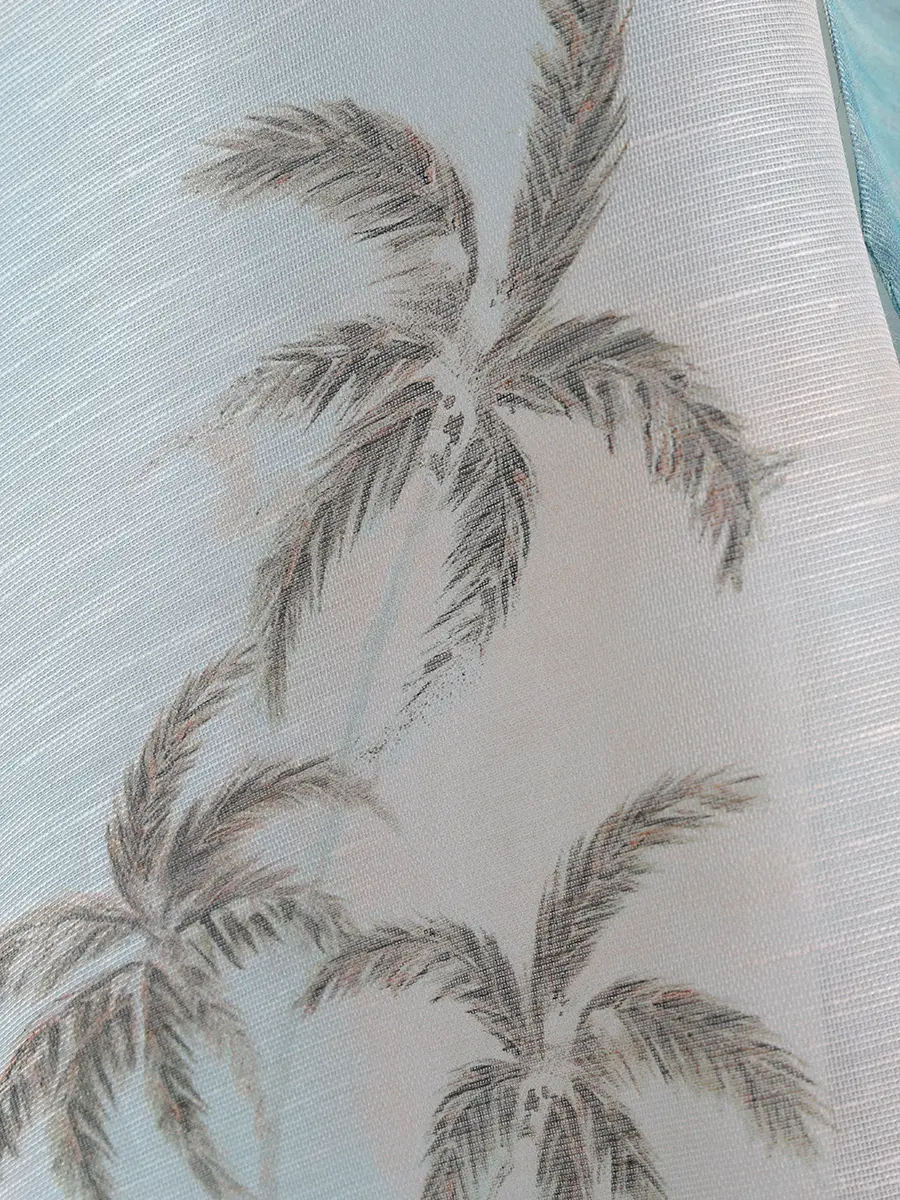 Платье из шелка и льна ZIMMERMANN 1404DS251 Голубой  Фото 6