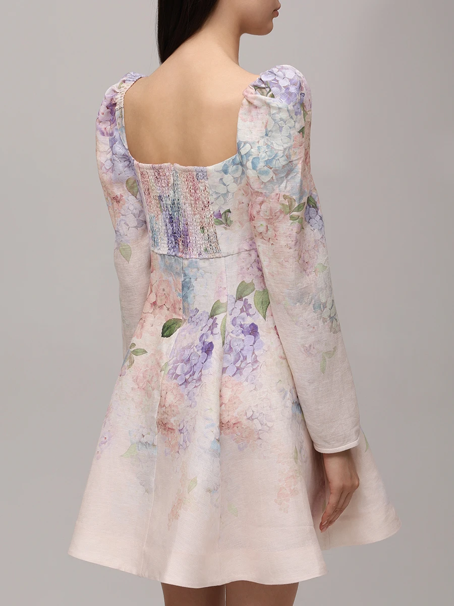 Платье льняное ZIMMERMANN 3507DS252 Фиолетовый  Фото 3