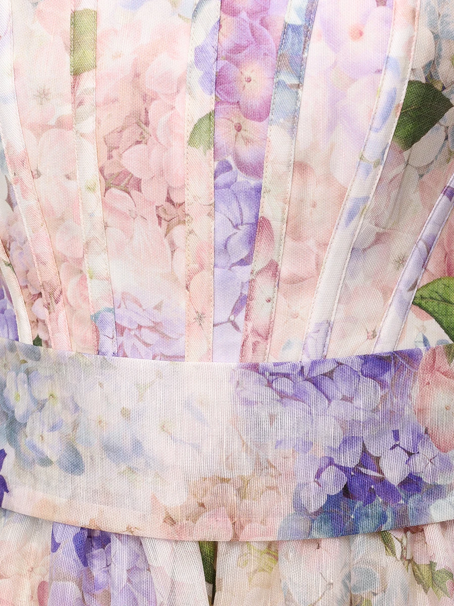 Платье из шелка и льна ZIMMERMANN 6403DS252 Принт  Фото 5