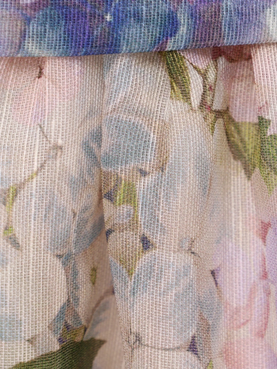 Платье из шелка и льна ZIMMERMANN 6403DS252 Принт  Фото 6