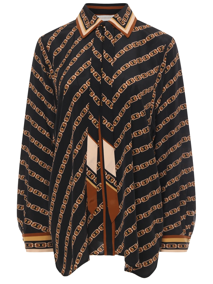 

Блуза из вискозы и шелка, Черный, 4090TS25R/BLKCHA