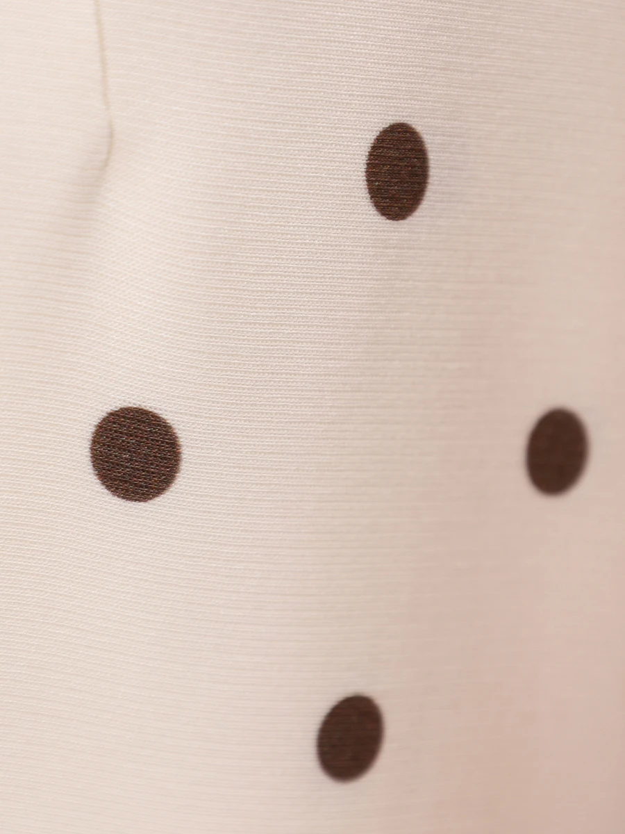 Платье из шелка и вискозы SASHAVERSE D266/CH/5202G.113/SS25 Молочный Горох  Фото 6