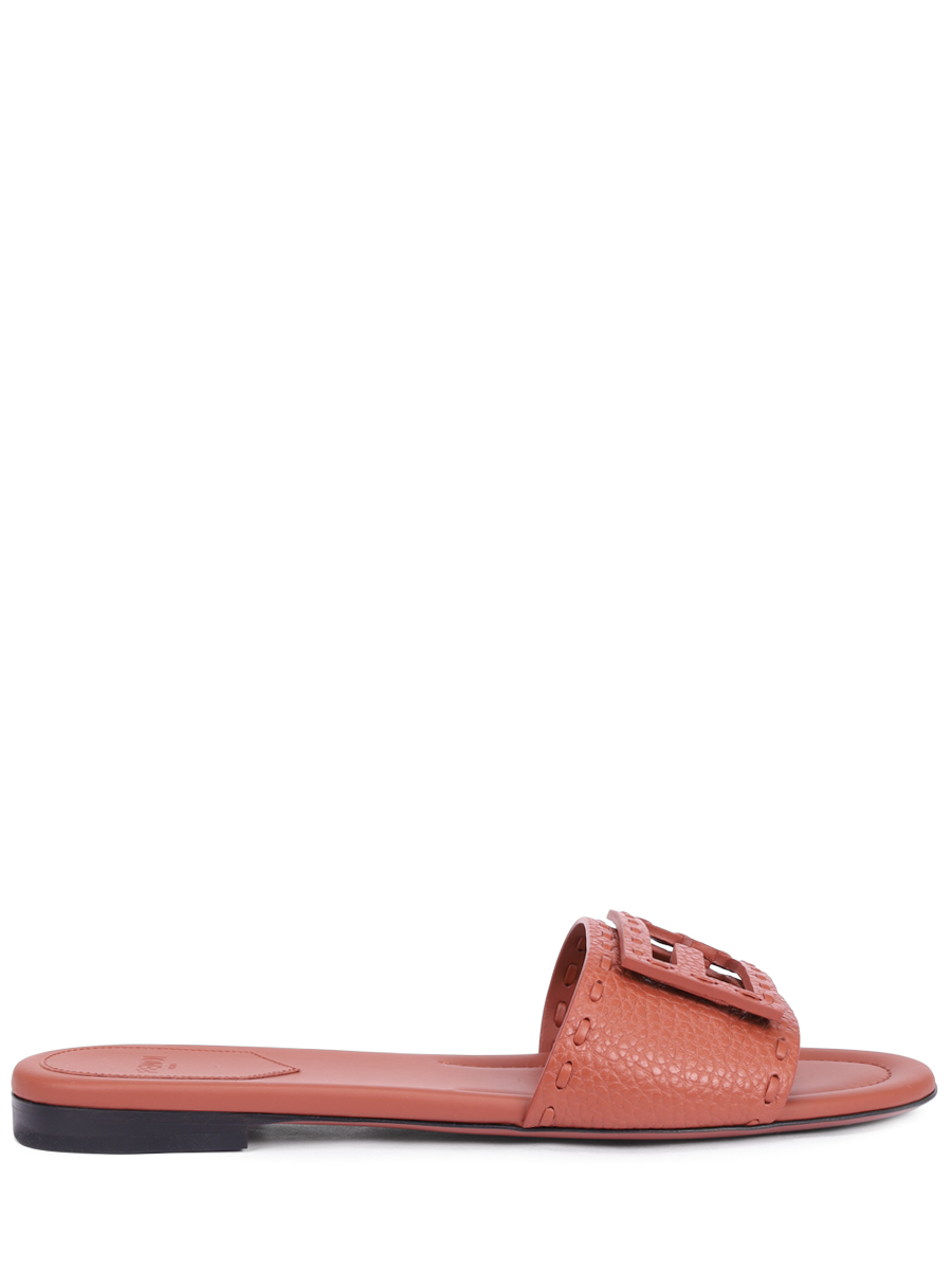 Шлепанцы кожаные Baguette FENDI