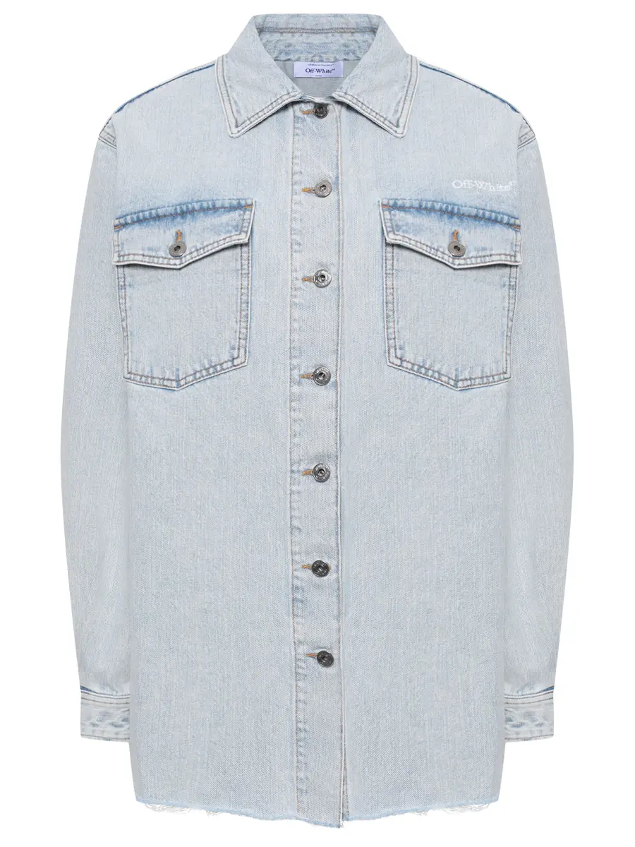 

Рубашка джинсовая, Голубой, OWYQ004S25DEN0014001