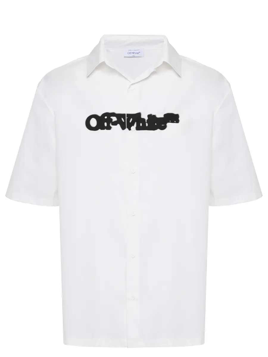 Рубашка хлопковая OFF-WHITE OMGG013S25FAB00A0110 Белый 