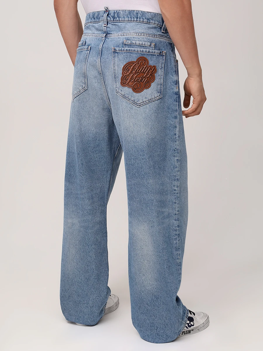 Джинсы хлопковые PHILIPP PLEIN MDT4103/4PP Деним  Фото 3