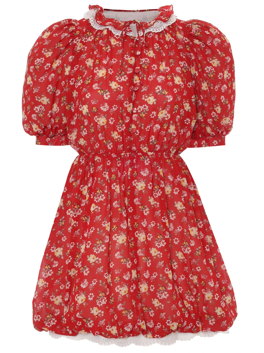 Платье из вискозы BOTROIS SKU76432485 Красный 