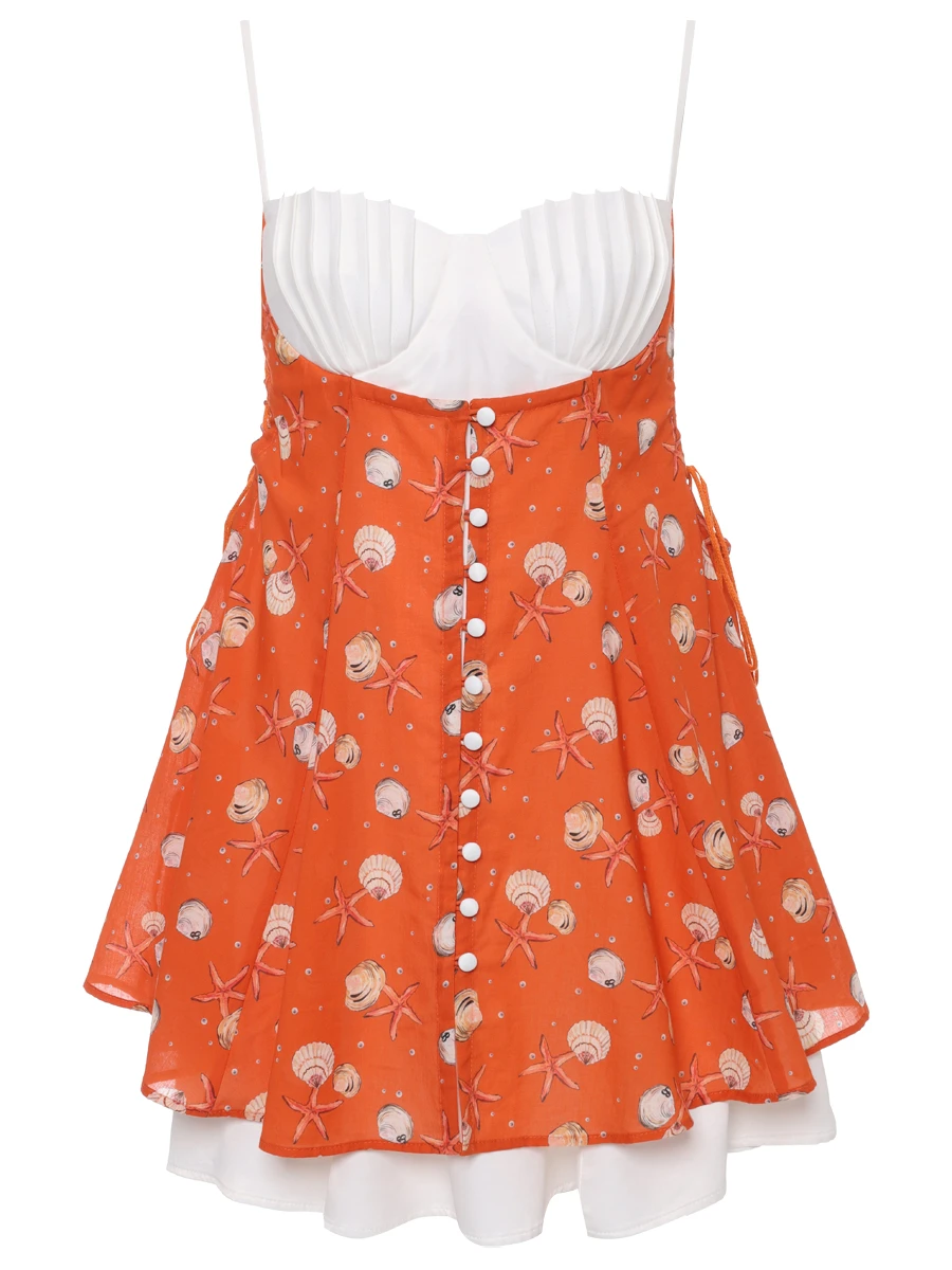 Платье из вискозы BOTROIS SKU444470887 Оранжевый 