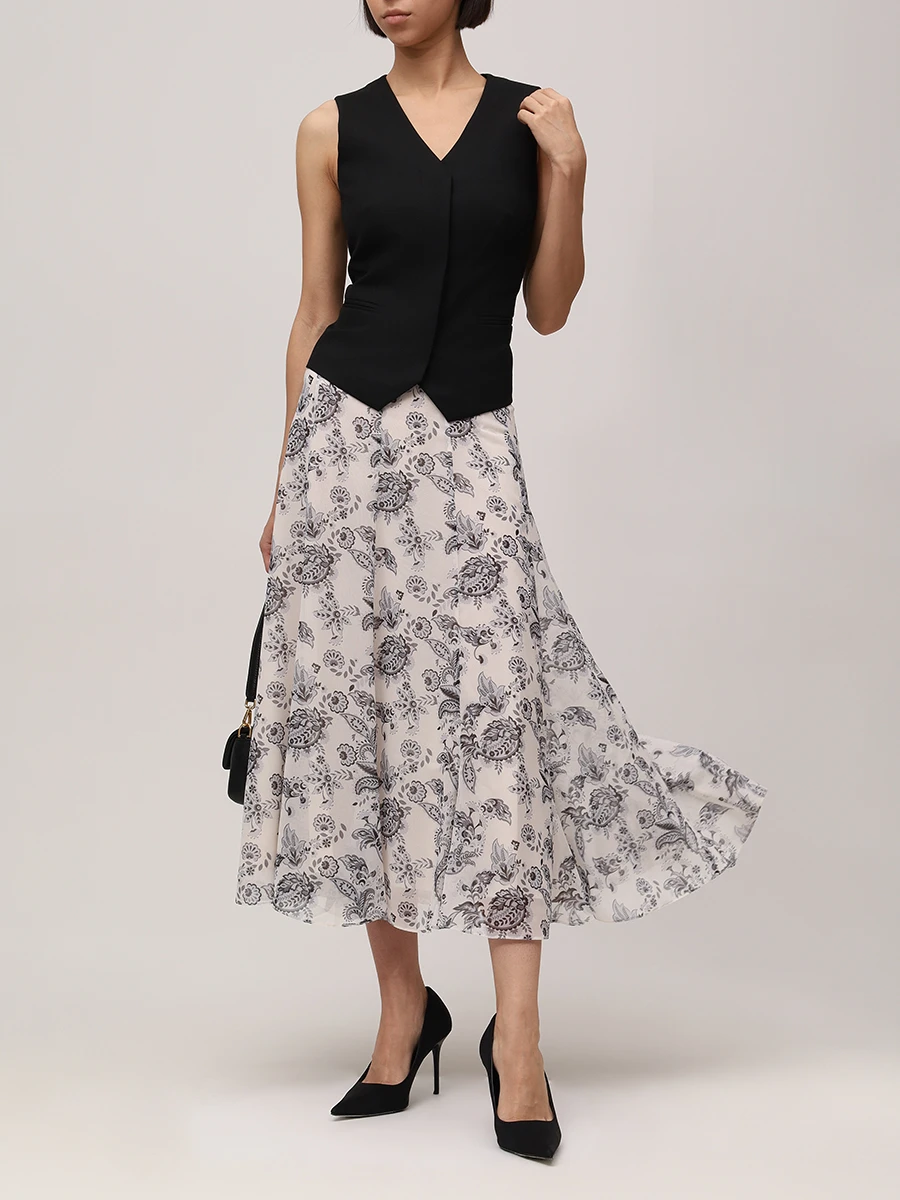 Юбка из вискозы BOTROIS SKU64619963 Белый  Фото 2