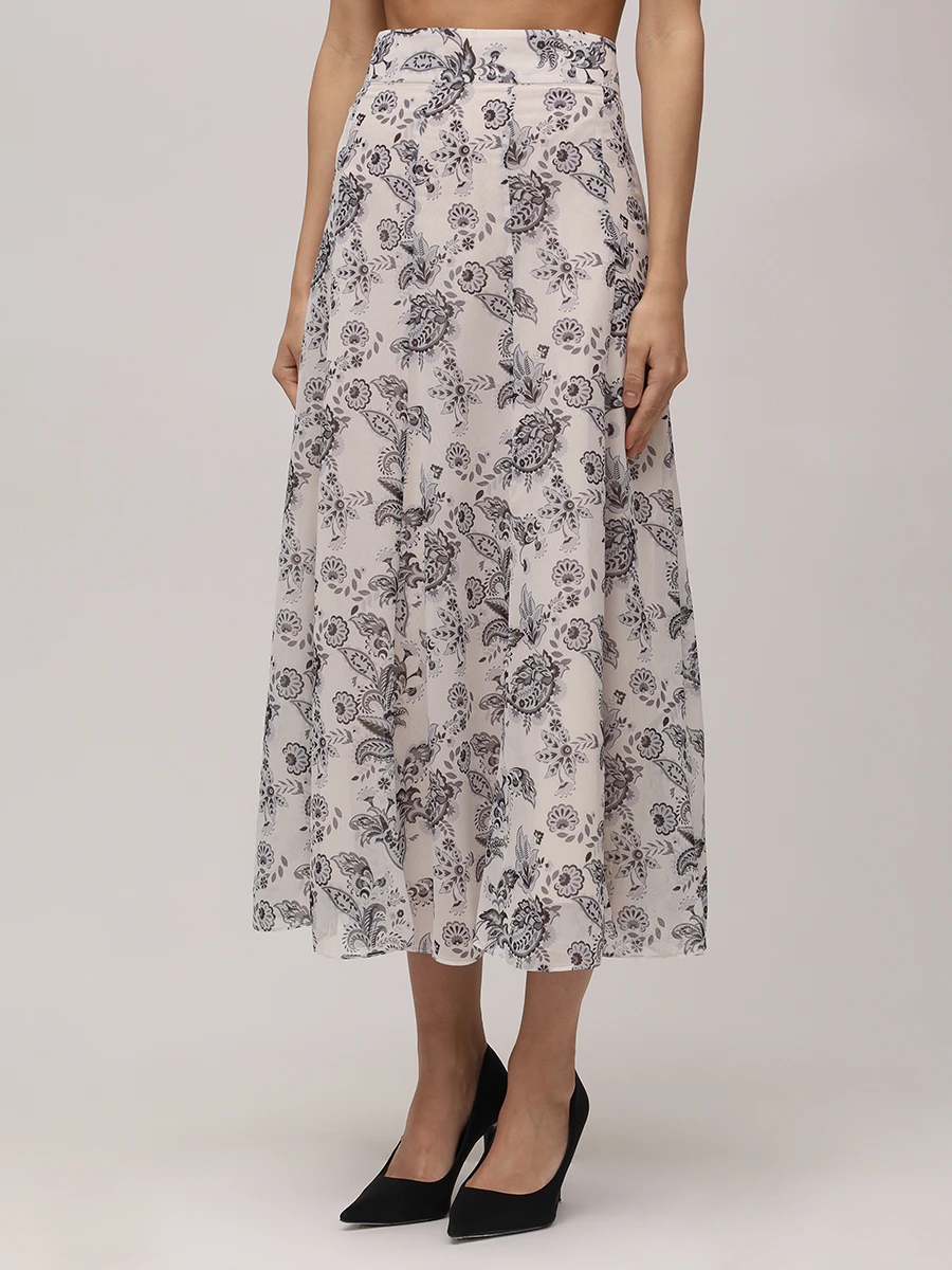 Юбка из вискозы BOTROIS SKU64619963 Белый  Фото 4