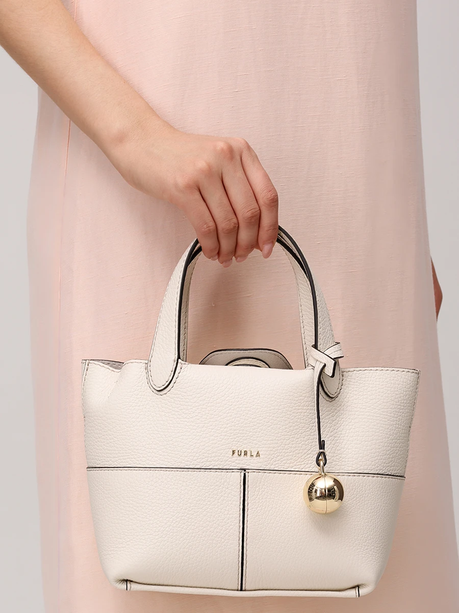 Сумка кожаная Primrose FURLA WB01825-HSF000-PNN00 Кремовый  Фото 2