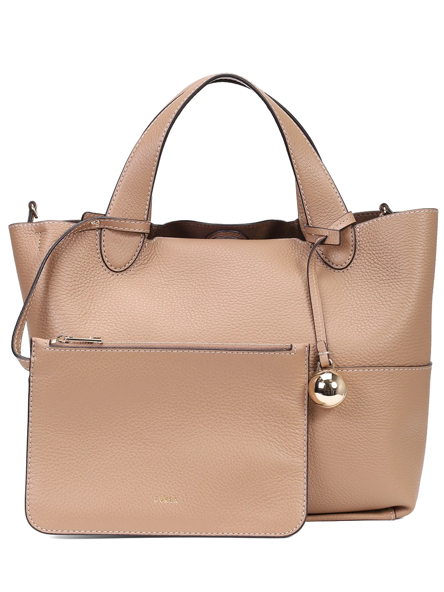 Сумка кожаная Primrose FURLA WB01707-HSF000-YU500 Бежевый  Фото 3