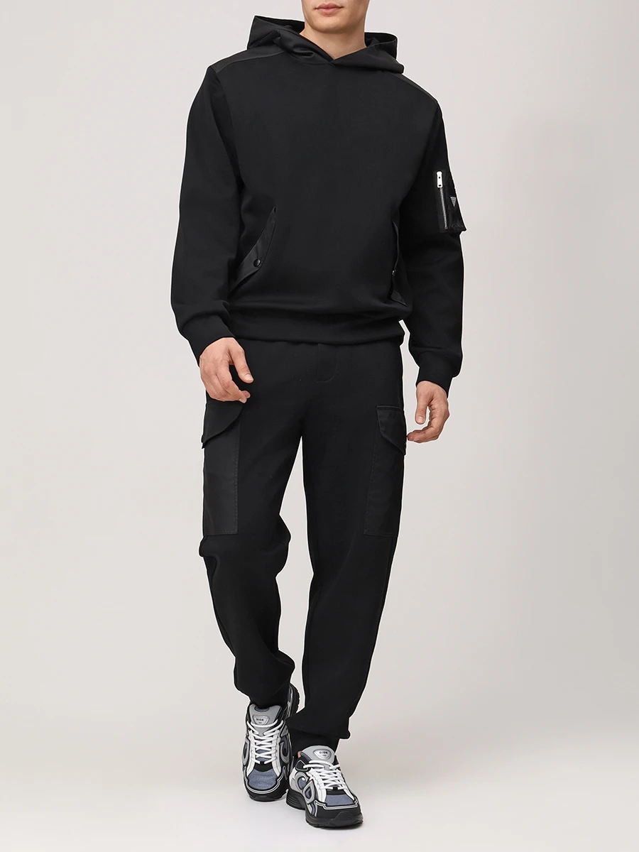 Костюм хлопковый PRADA UJL04CSOOO11JE/UJP249SOOO11JE F0806 Черный  Фото 2