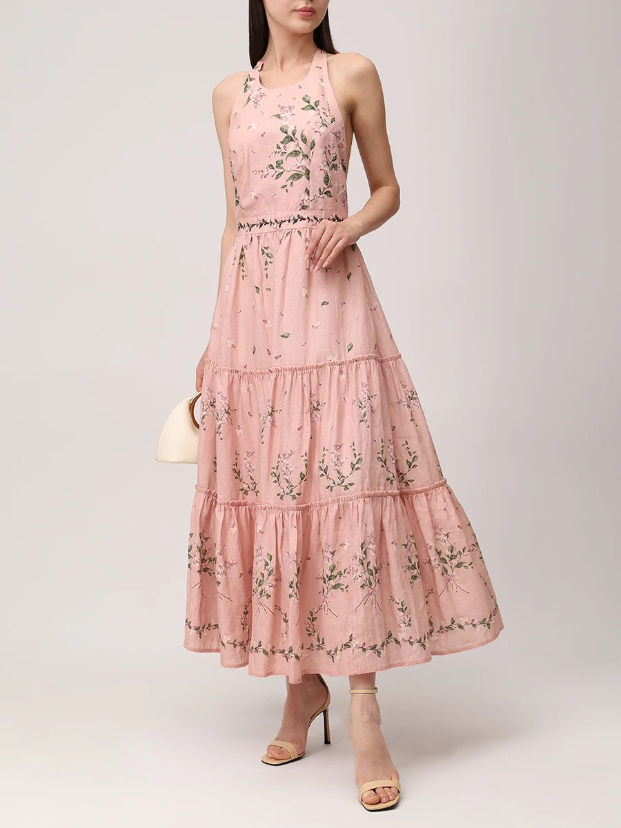 Платье льняное AGUA BY AGUA BENDITA 17554 Розовый  Фото 2