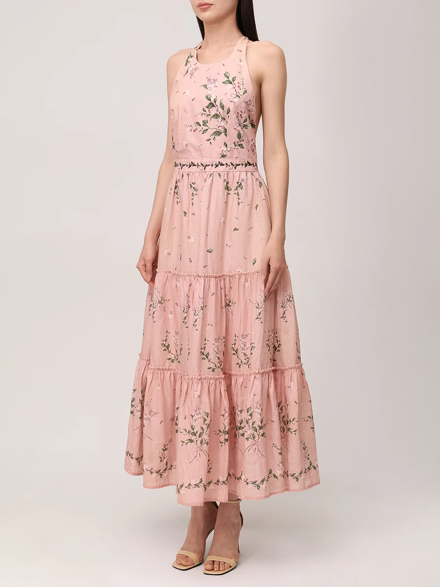 Платье льняное AGUA BY AGUA BENDITA 17554 Розовый  Фото 4