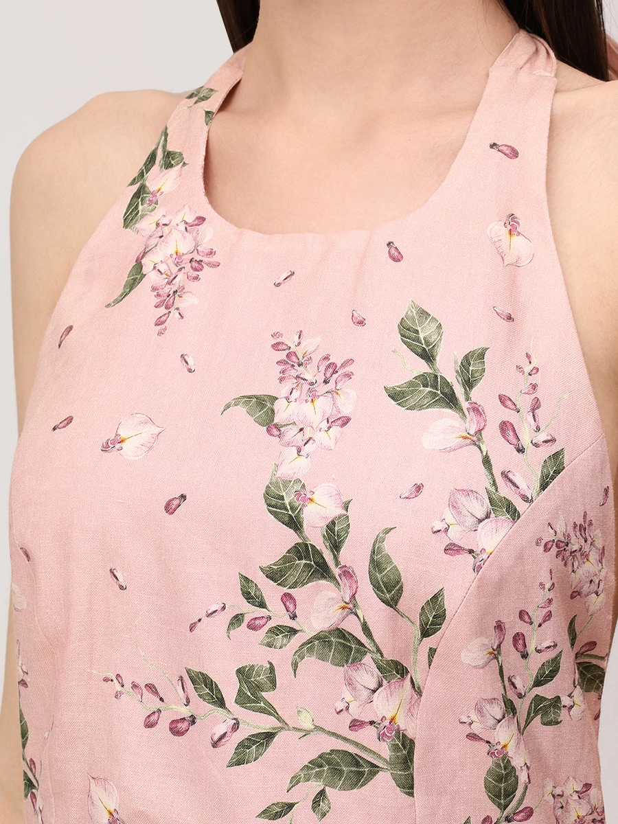 Платье льняное AGUA BY AGUA BENDITA 17554 Розовый  Фото 5