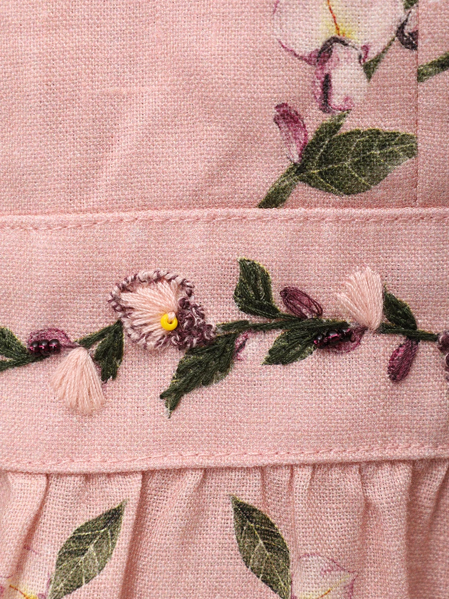 Платье льняное AGUA BY AGUA BENDITA 17554 Розовый  Фото 6