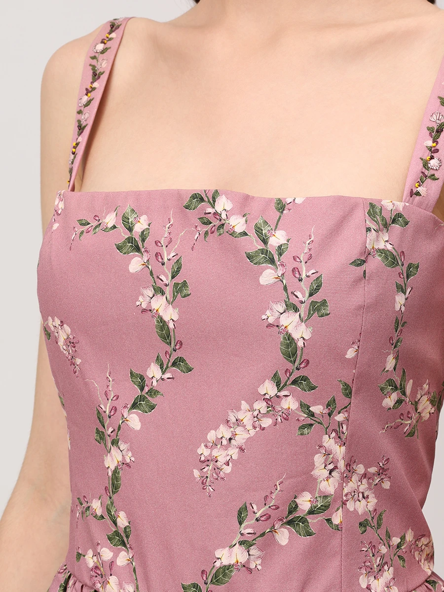 Платье хлопковое AGUA BY AGUA BENDITA 17547 Розовый  Фото 5