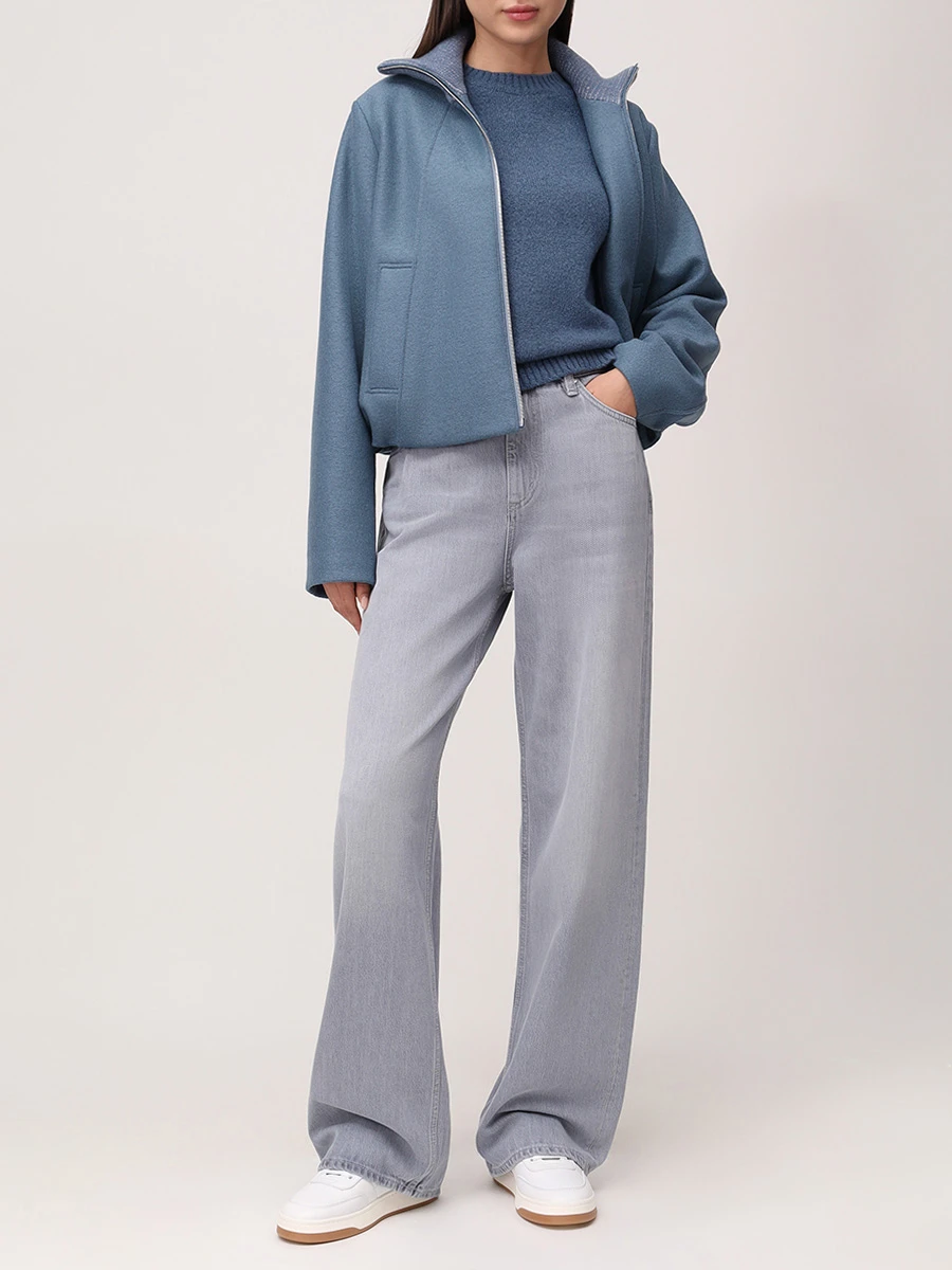 Джинсы из хлопка и лиоцелла BOSS 50545119/028 Голубой  Фото 2