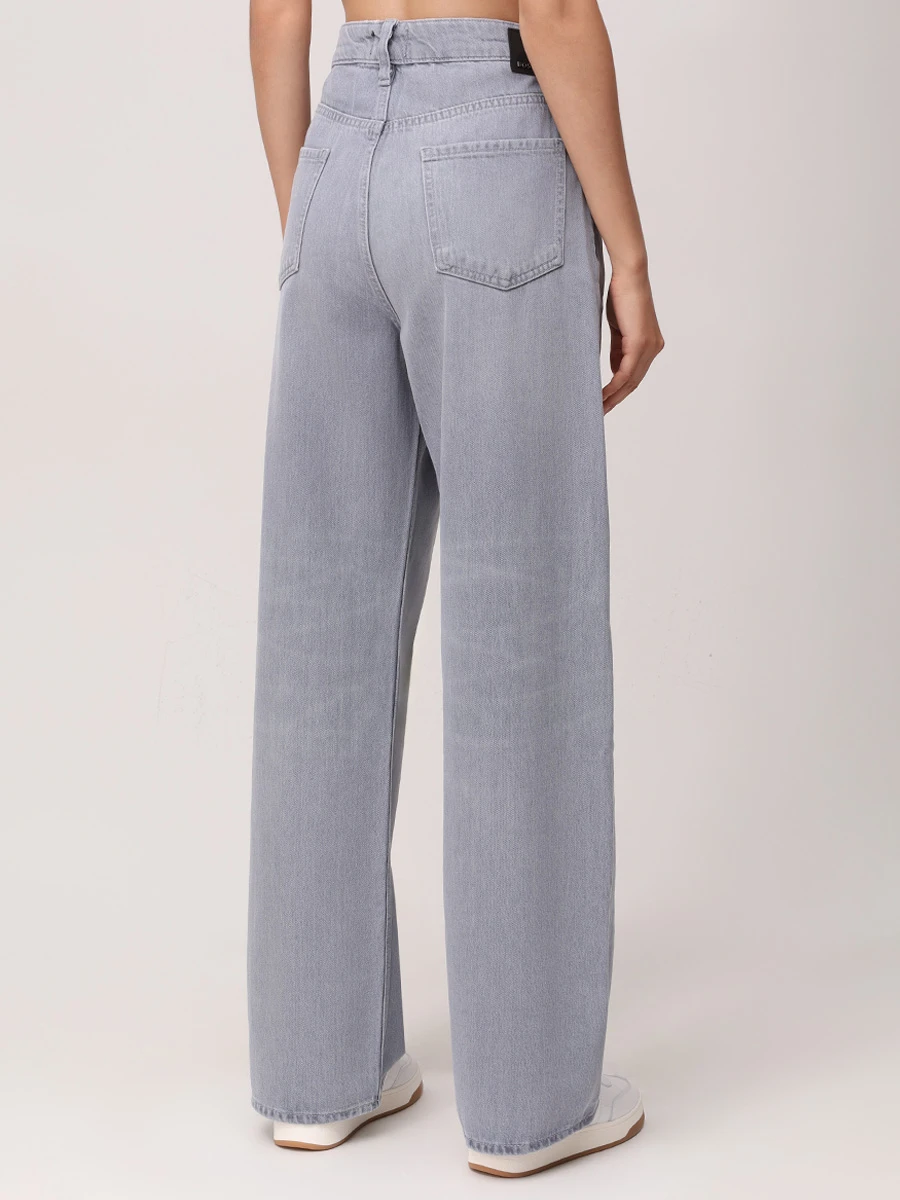 Джинсы из хлопка и лиоцелла BOSS 50545119/028 Голубой  Фото 3