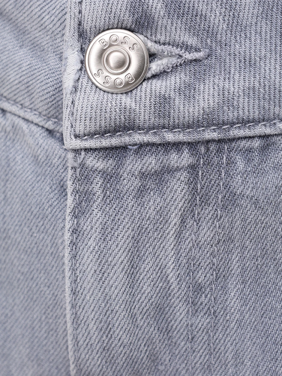 Джинсы из хлопка и лиоцелла BOSS 50545119/028 Голубой  Фото 6