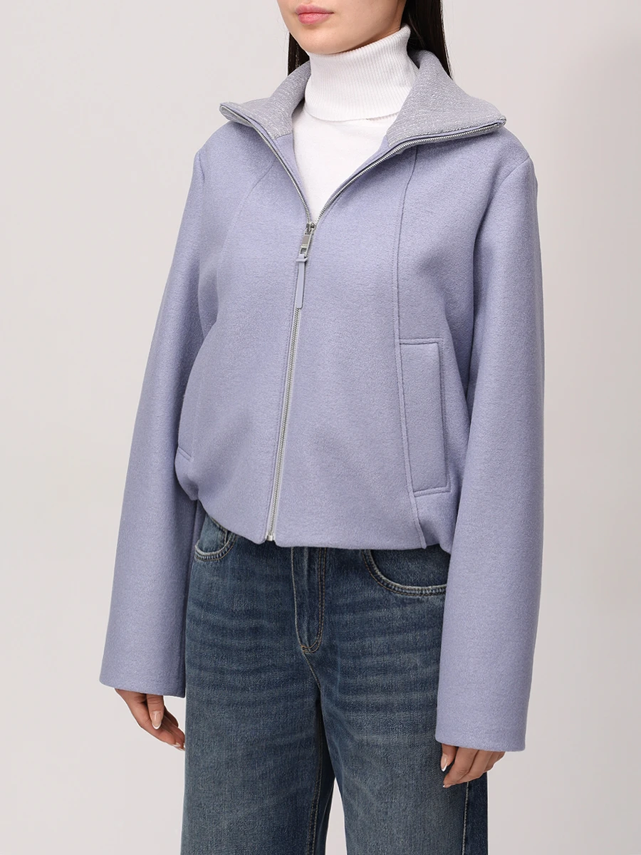 Куртка шерстяная BOSS 50543194/057 Сиреневый  Фото 4