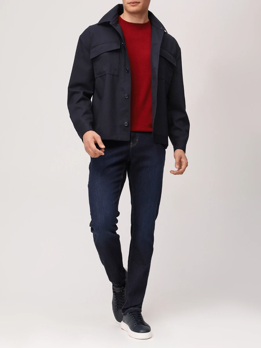 Рубашка Regular Fit шерстяная BOSS 50545810/404 Синий  Фото 2