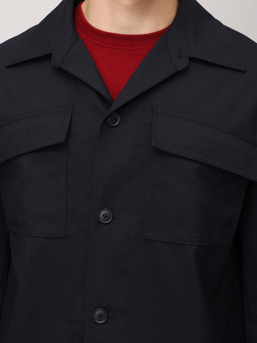 Рубашка Regular Fit шерстяная BOSS 50545810/404 Синий  Фото 5
