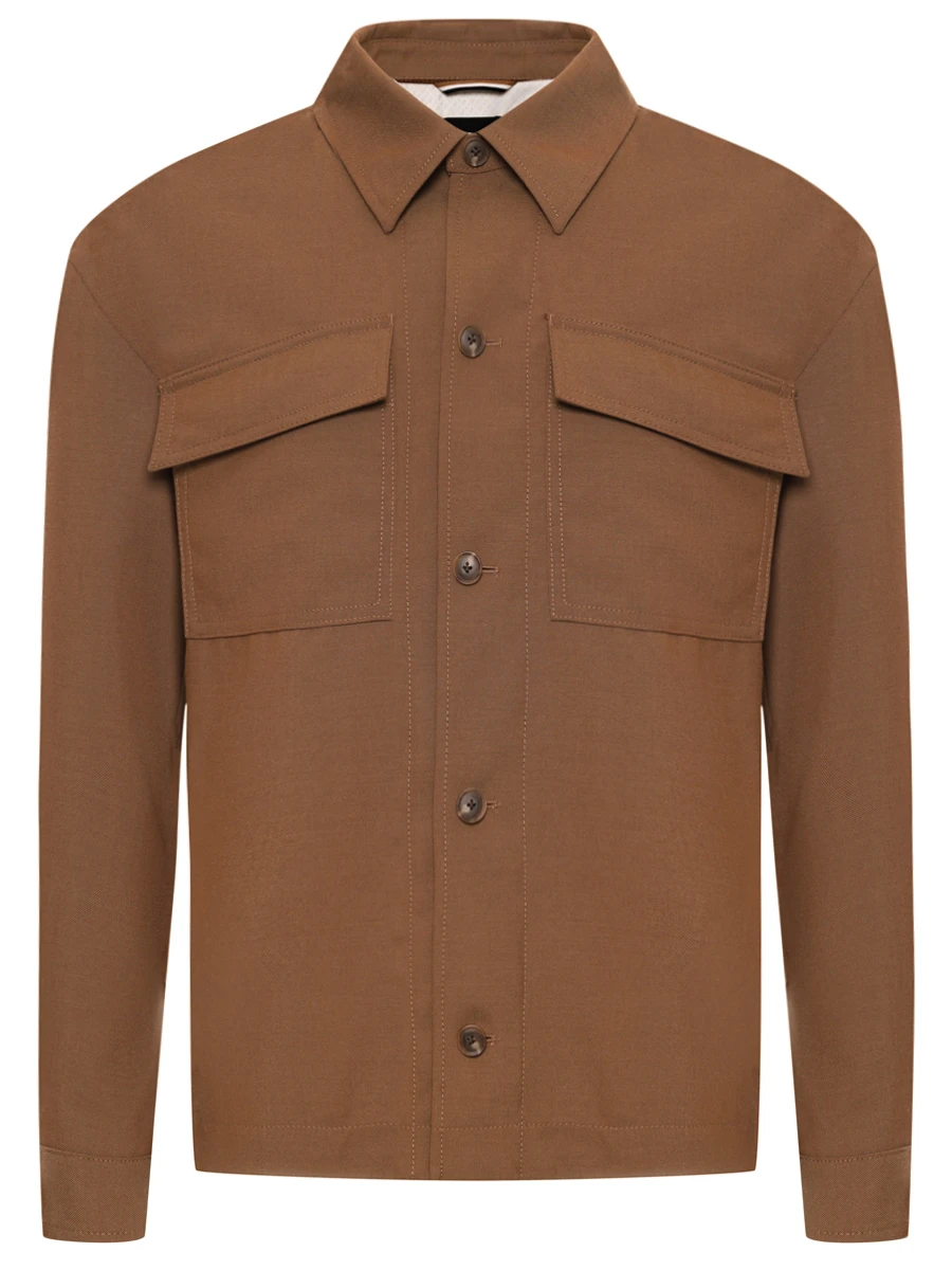 

Рубашка Regular Fit шерстяная, Коричневый, 50545810/217