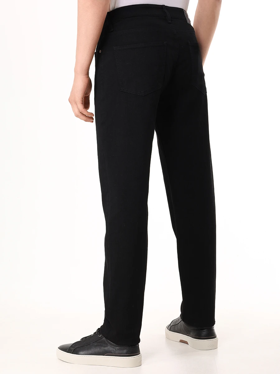 Джинсы Regular Fit хлопковые BOSS 50520810/003 Черный  Фото 3