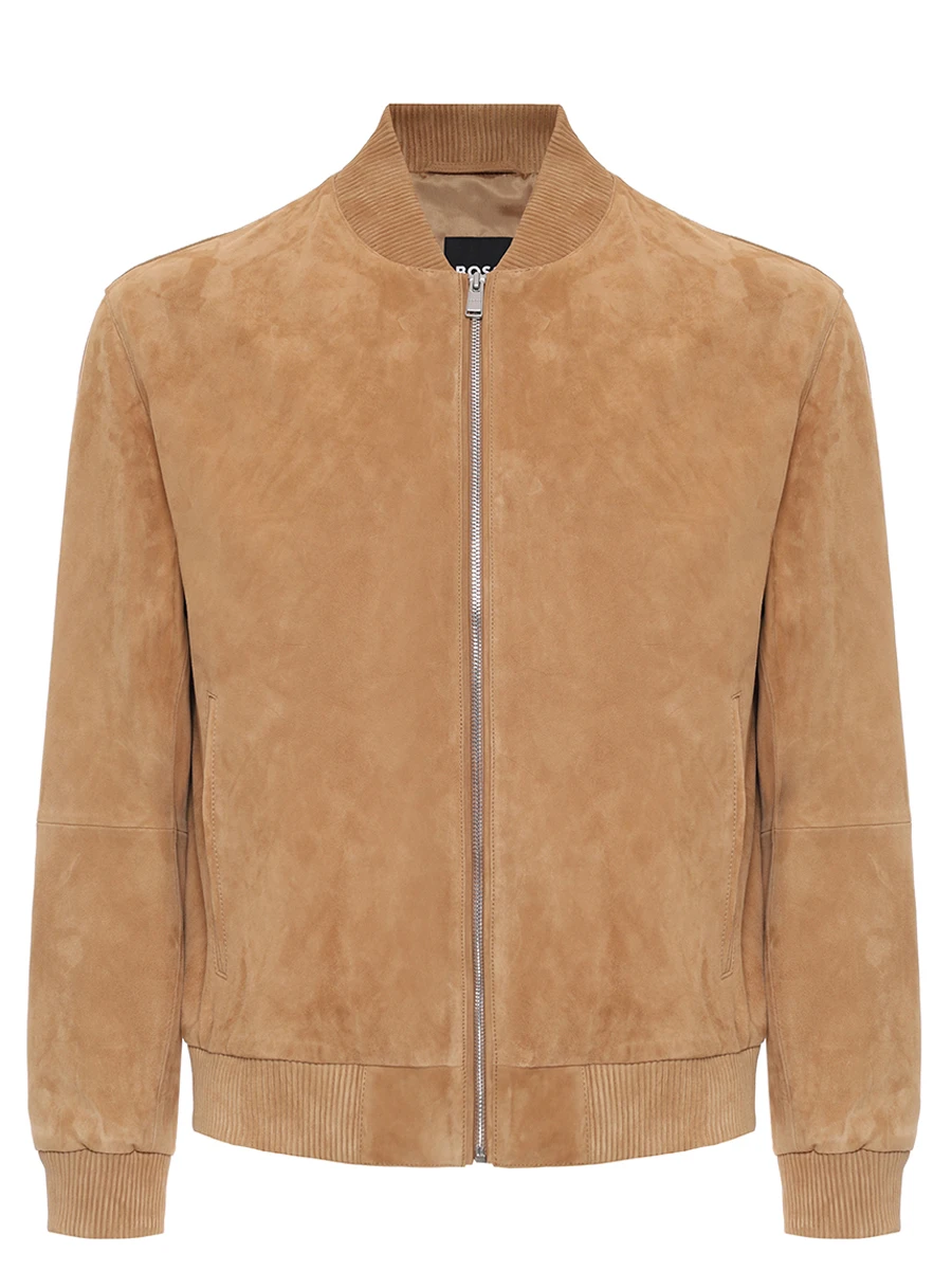 

Бомбер замшевый, Бежевый, 50543213/260