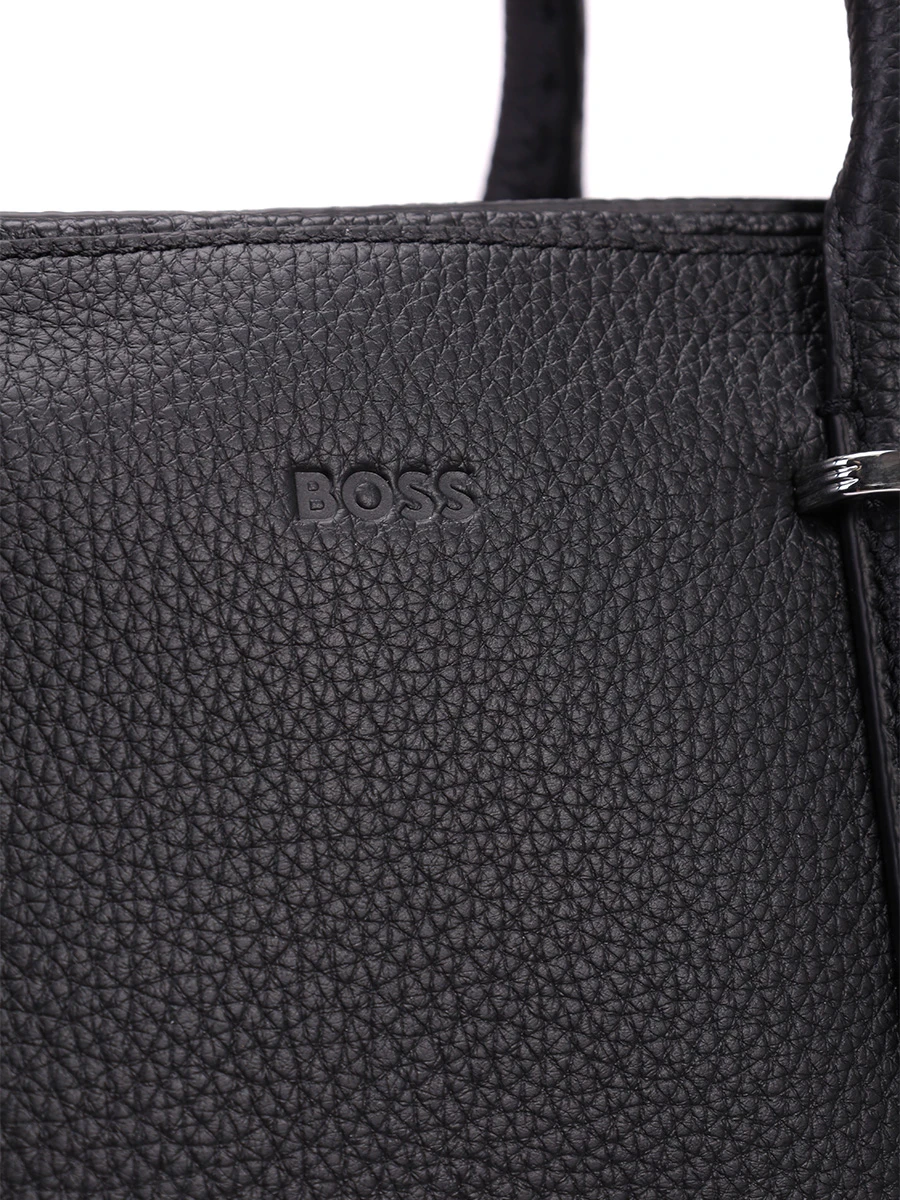 Сумка кожаная BOSS 50548231/001 Черный  Фото 4