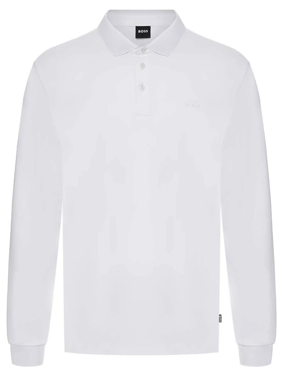 Поло хлопковое BOSS 50468392/100 Белый 